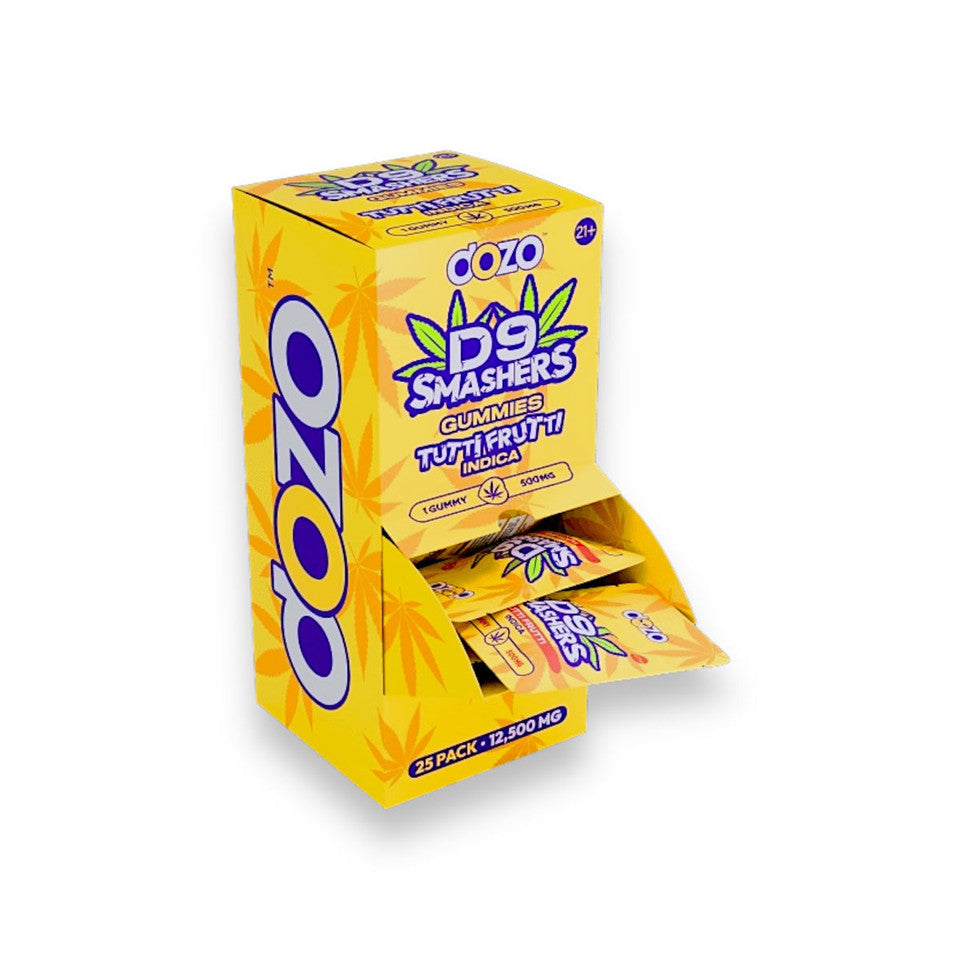 Dozo D9 Smashers Tutti Frutti 500mg Indica Gummies 1ct