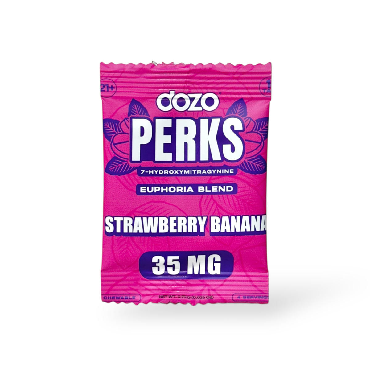 Dozo Perks 7-hydroxymitragynine Euphoria Blend Strawberry Banana 35mg Per Tablet