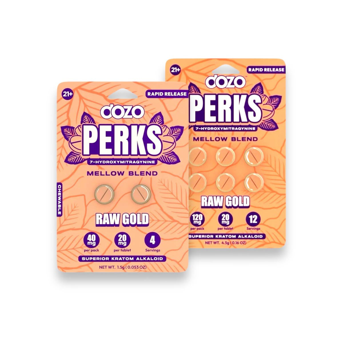 Dozo Perks 7-hydroxymitragynine Mellow Blend Raw Gold