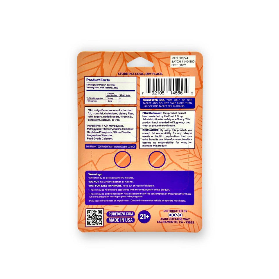 Dozo Perks 7-hydroxymitragynine Mellow Blend Raw Gold