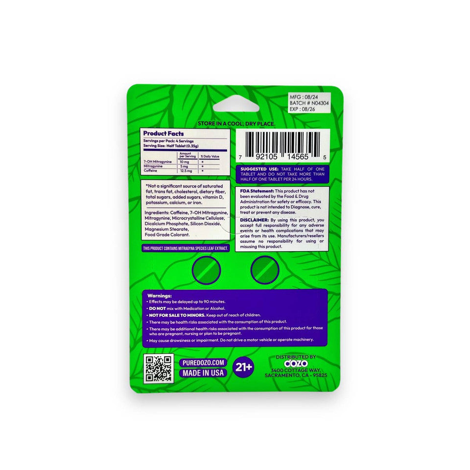 Dozo Perks 7-hydroxymitragynine Party Blend Spear Mint