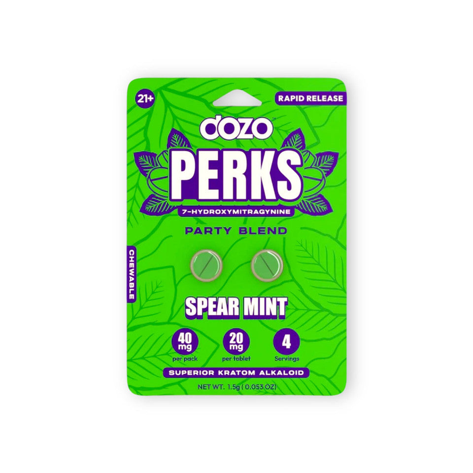 Dozo Perks 7-hydroxymitragynine Party Blend Spear Mint