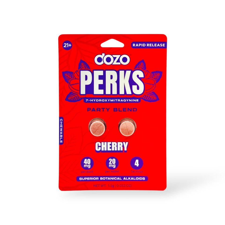 Dozo Perks 7-hydroxymitragynine 20mg Tablets Cherry