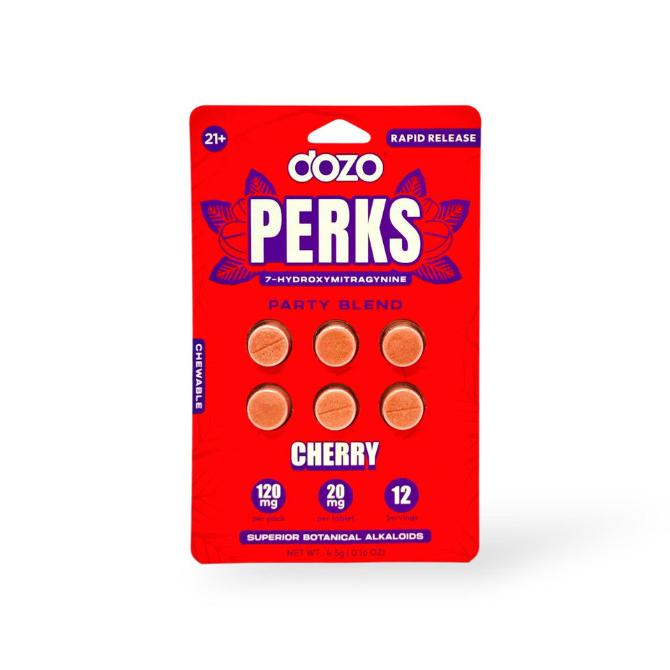 Dozo Perks 7-hydroxymitragynine 20mg Tablets Cherry