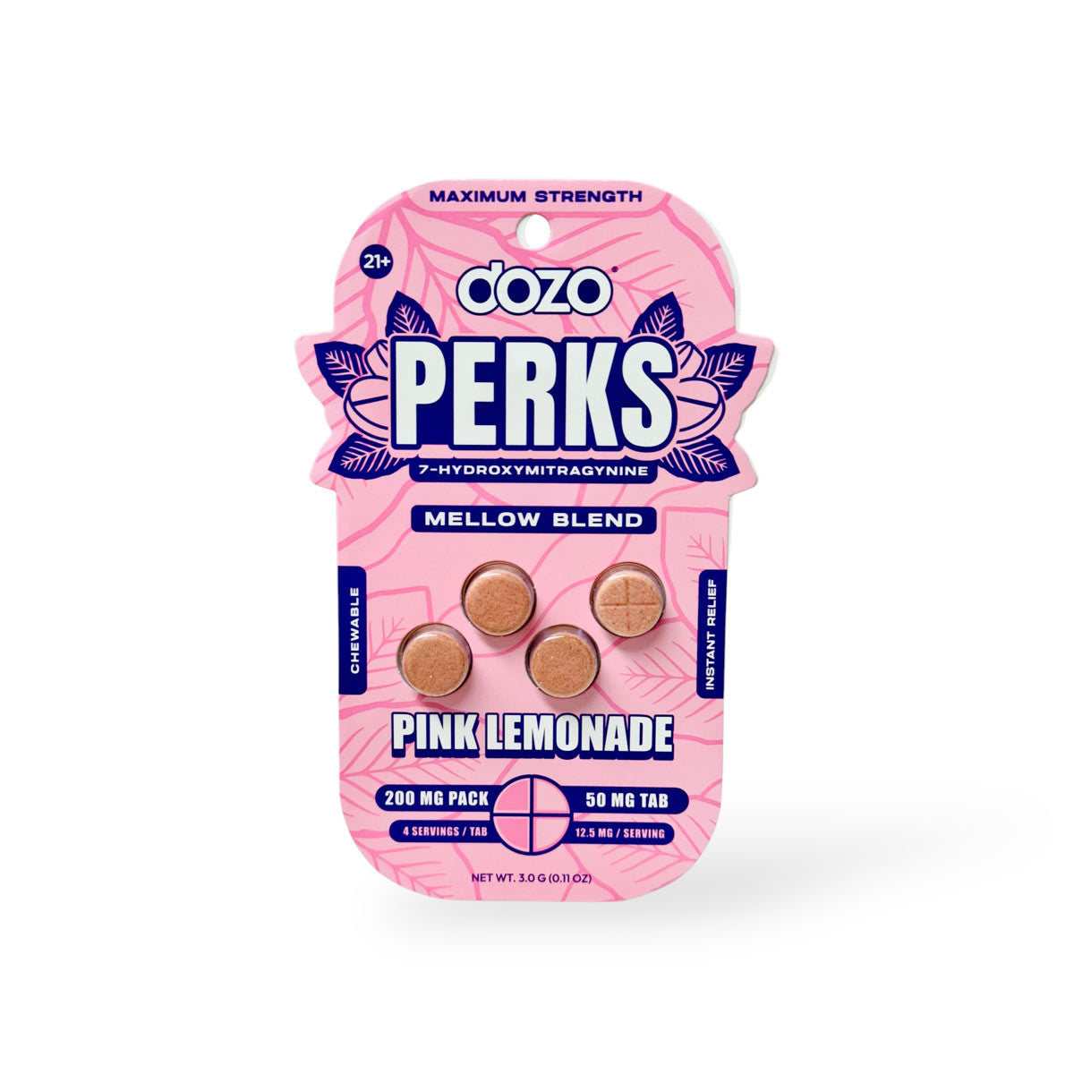 Dozo Perks Maximum Strength 7-OH Mellow Blend Pink Lemonade 50mg