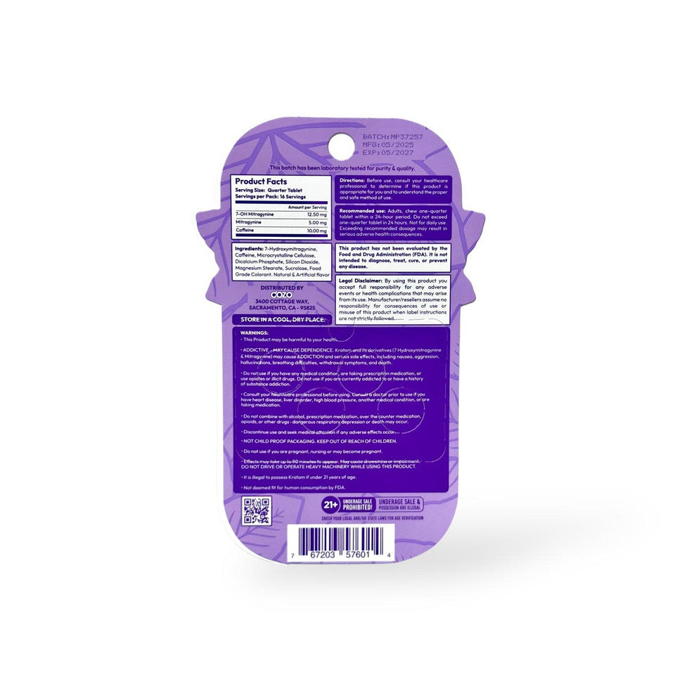 Dozo Perks Maximum Strength 7-OH Omnia Blend Grape 50mg