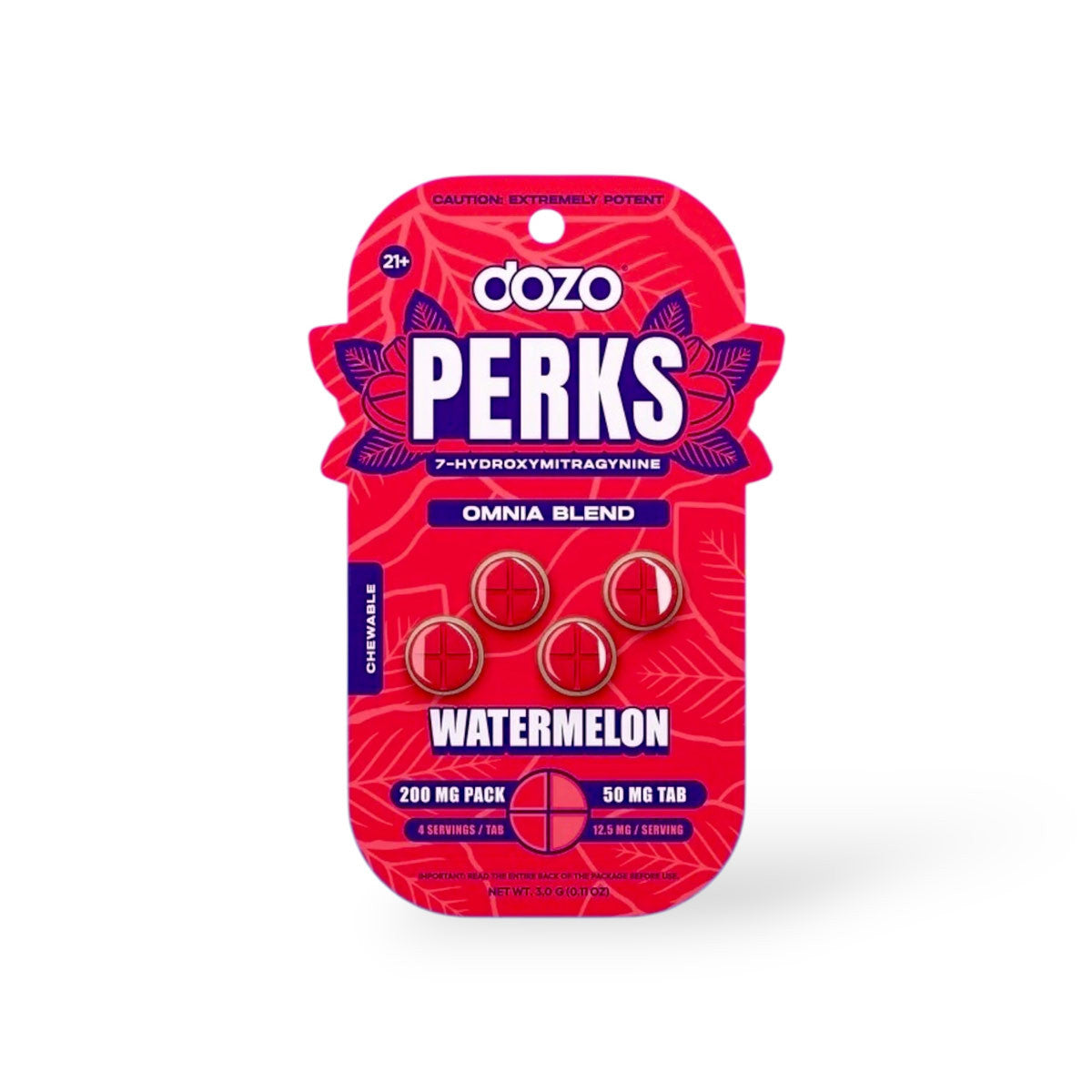 Dozo Perks Maximum Strength 7-OH Omnia Blend Watermelon 50mg