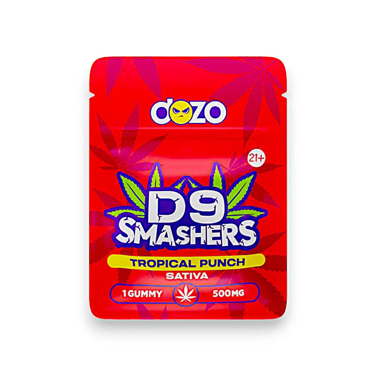 Dozo D9 Smashers Tropical Punch 500mg Sativa Gummies 1ct