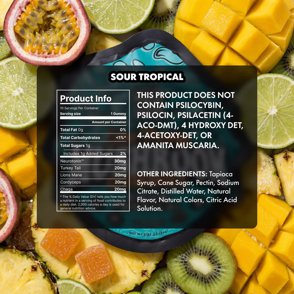 Fresh Sour Tropical Extra-Strength Mushroom Gummies