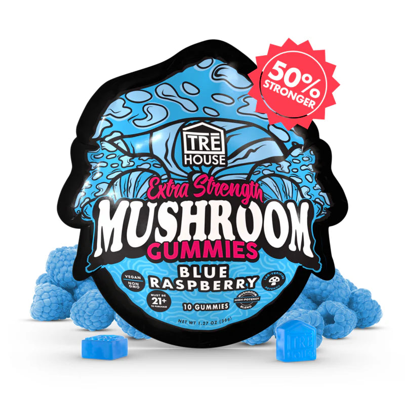 Blue Raspberry Mushroom Gummies